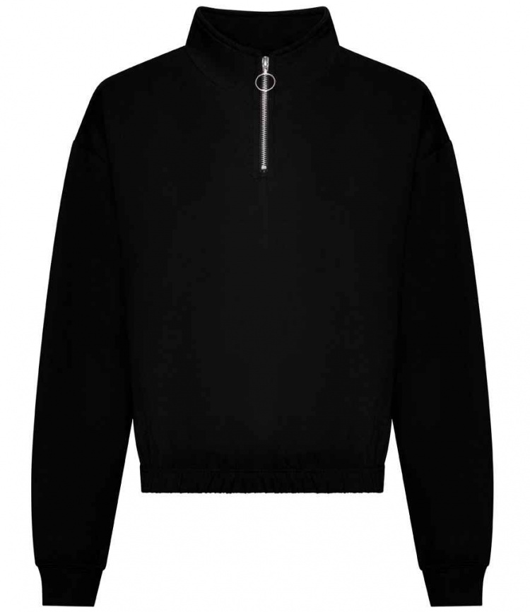 Just Hoods JH037 AWDis Ladies Cropped 1/4 Zip Sweatshirt